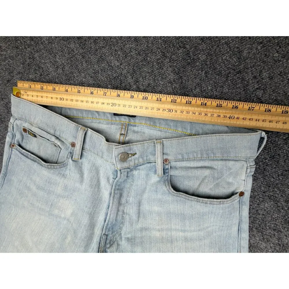 Polo Ralph Lauren Jeans Mens 34x30 Light Wash Stretch Denim Slim